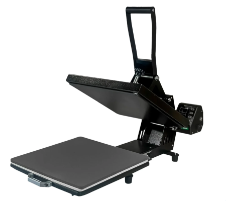 مكبس حراري مسطح قياس 38 × 38 سم قاعدة ستالس مع جارور سحب