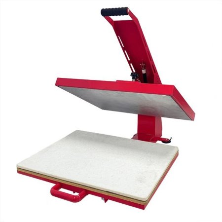 مكبس حراري مسطح لون احمر قياس 40 × 60 سم قاعدة ستالس مع جارور سحب