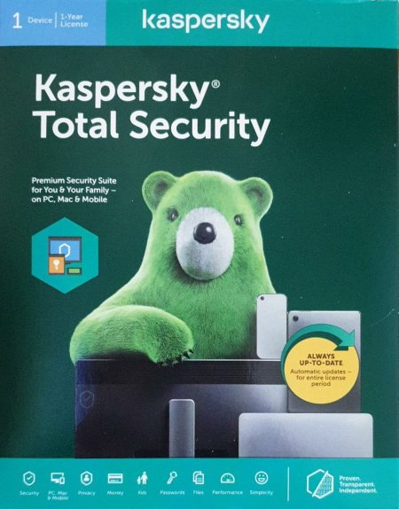 Kaspersky Total Security Latest Version- 1 Users, 1 Year