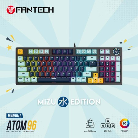 Fantech ATOM 96 MIZU EDITION Mechanical Gaming Keyboard - Red Switch